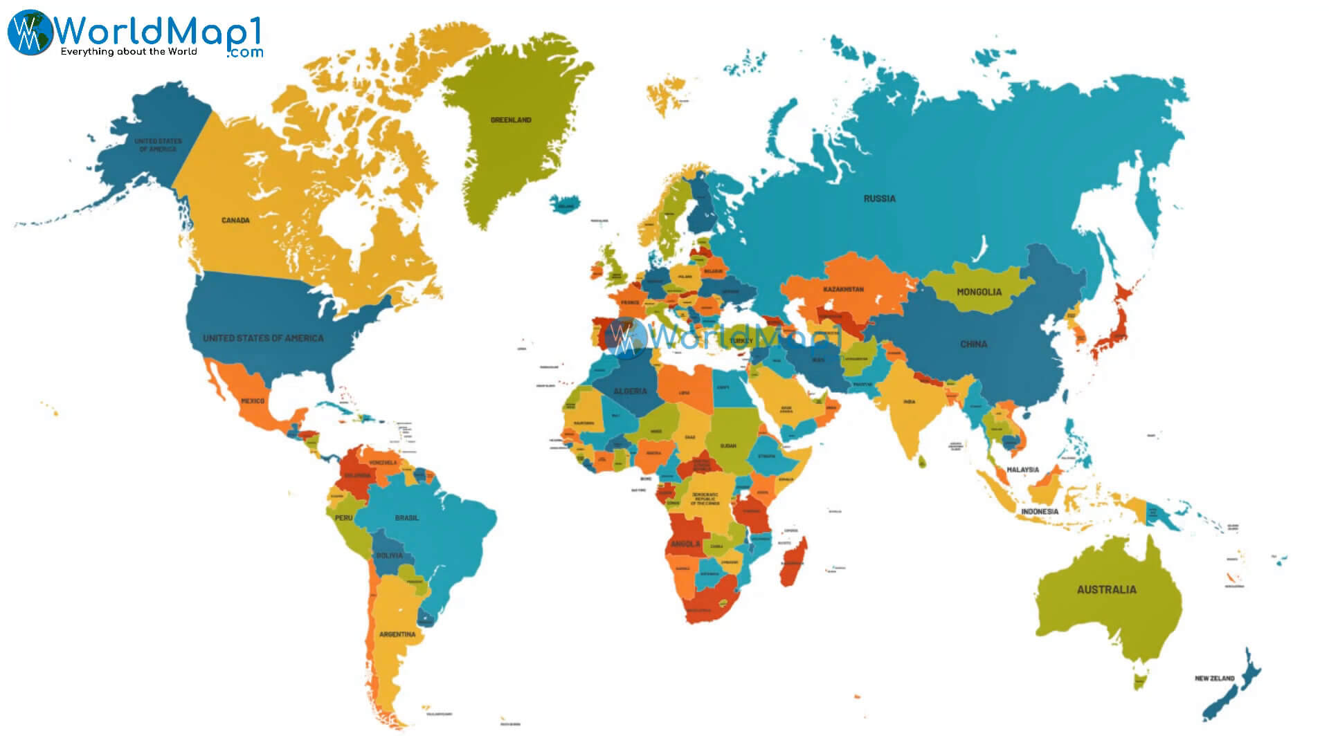World Map and World Countries Map 1